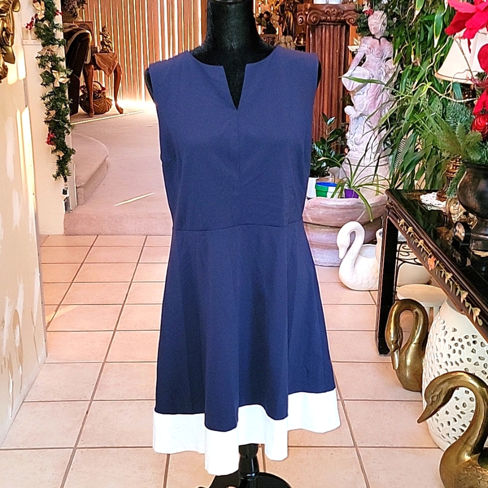 The limited dress in navy and white. Size XL